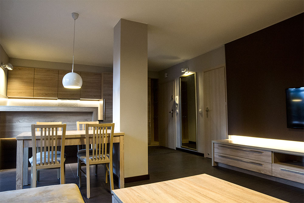 Apartament Cynamon - przestrzeń dzienna